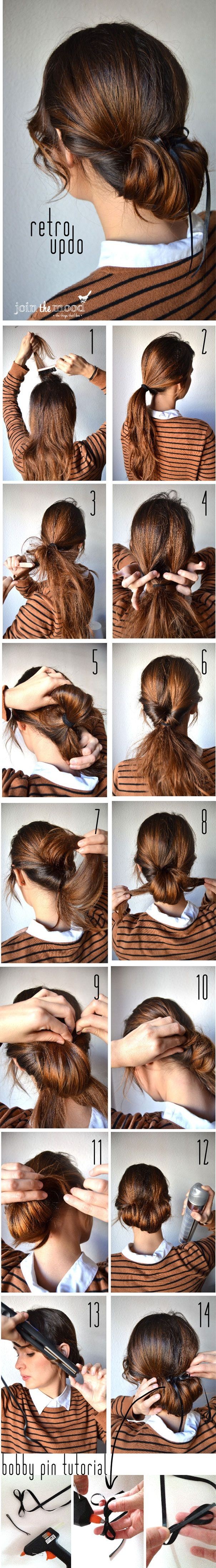 14 Easy Step by Step Updo Hairstyles Tutorials - Pretty ... (605 x 4388 Pixel)