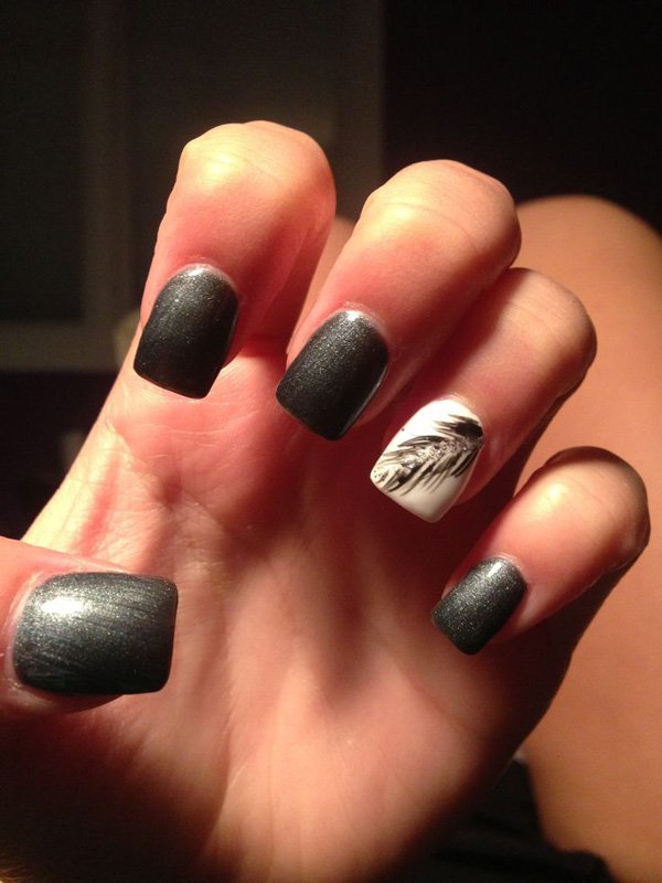 15 Feminine Feather Nail Designs for 2016 Pretty Designs