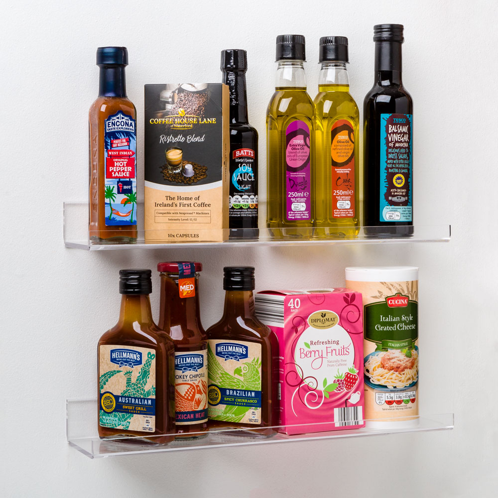 Acrylic Spice Rack Suits Every Kitchen Style, 3 Shelf Set!