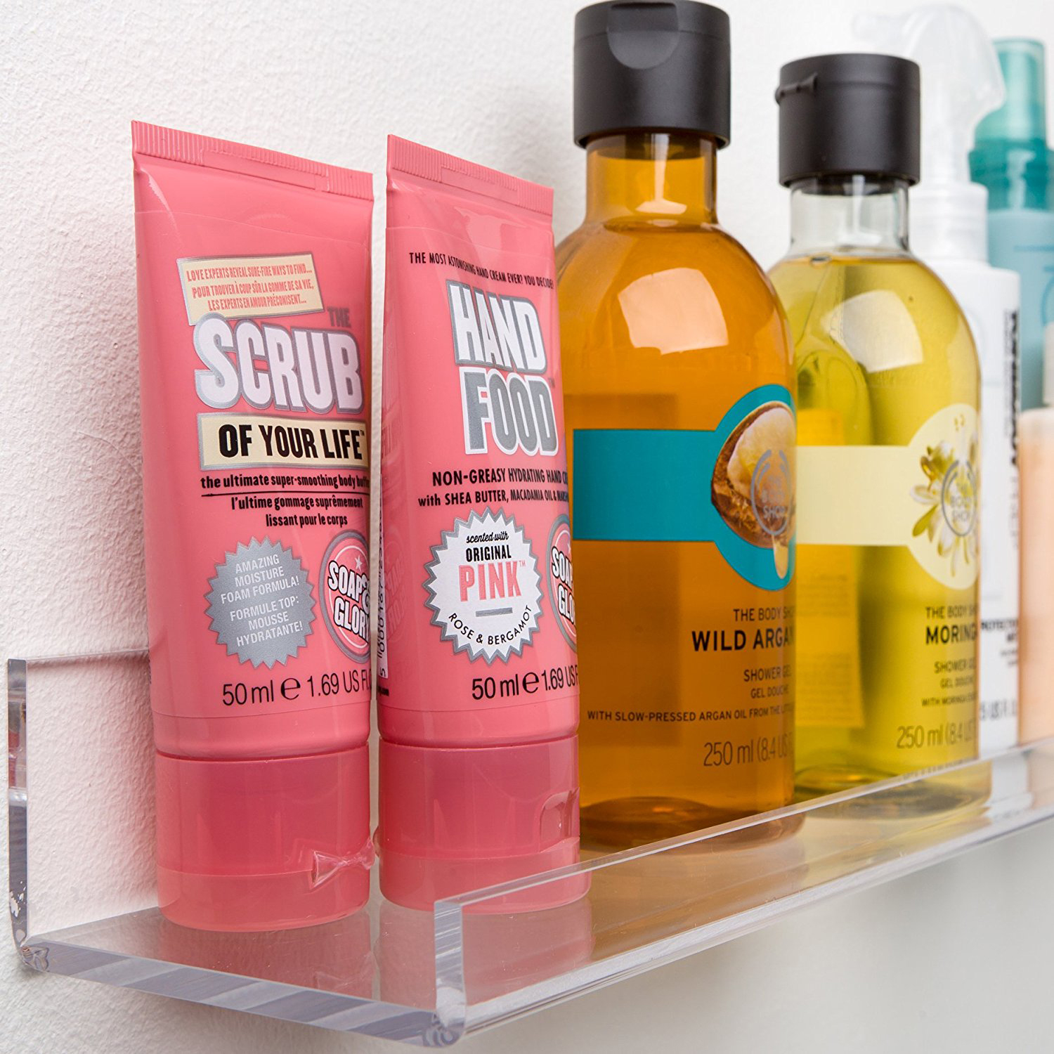 Acrylic Bathroom Shelves (Set of 2)- Versatile, Slim & Space-Saving!