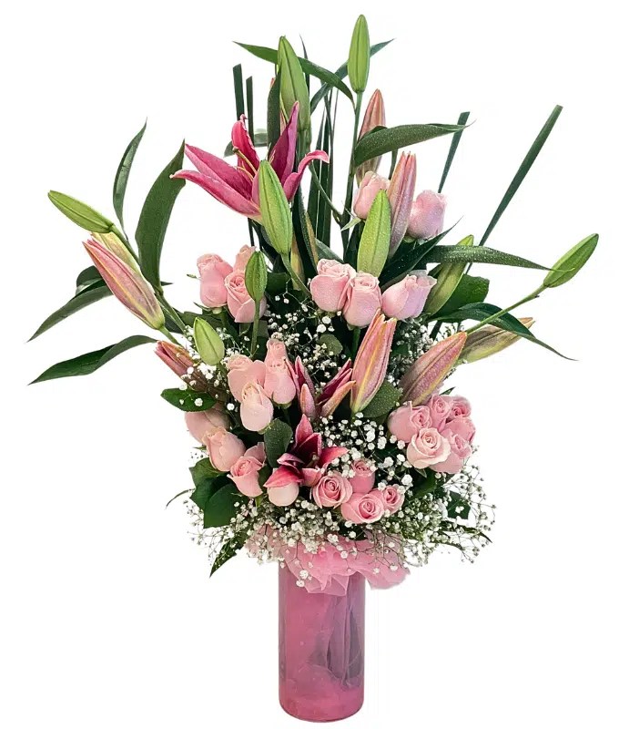 Pink Serenity Vase Pretty Petals