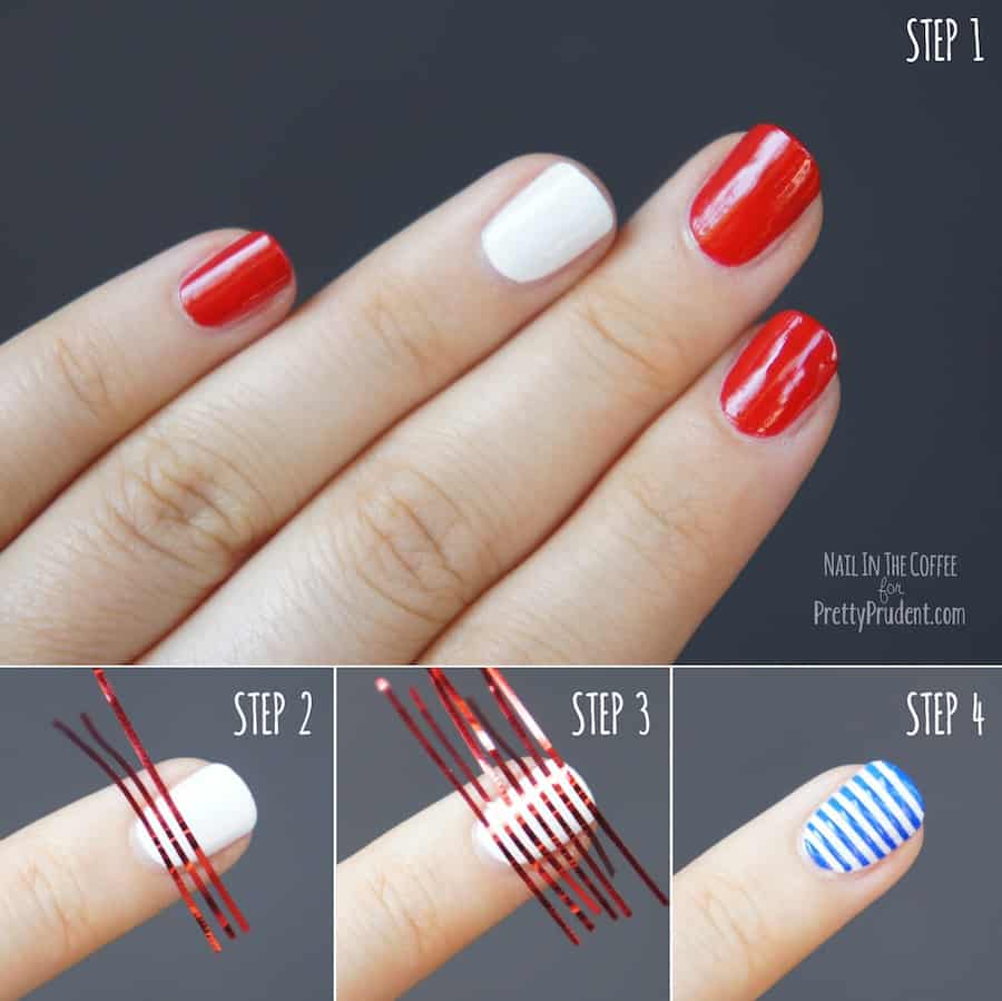 4th of July Nail Art Tutorial Pretty Prudent