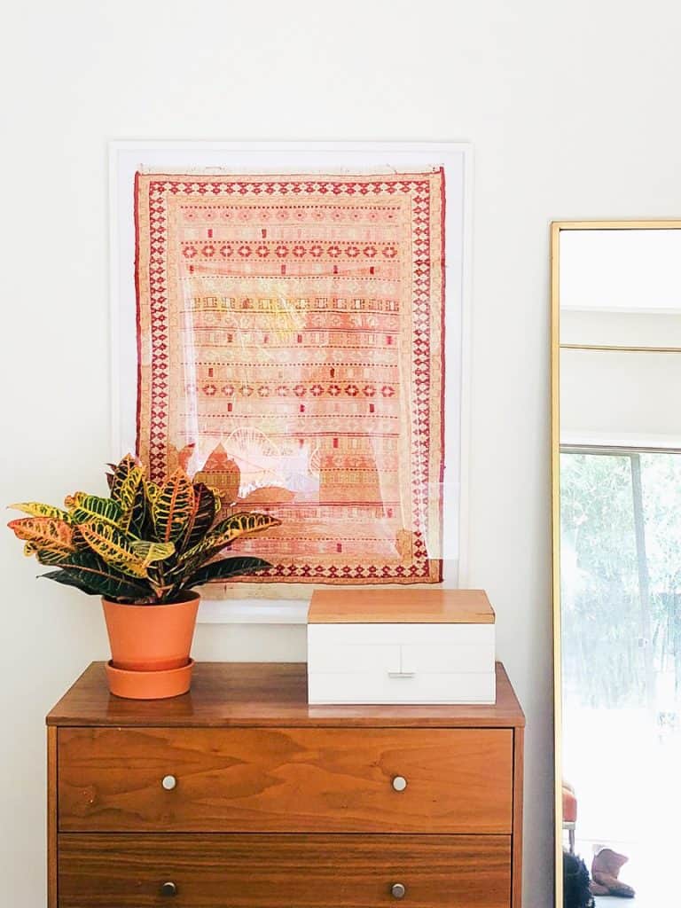 Framed Rug as Wall Art Pretty Prudent