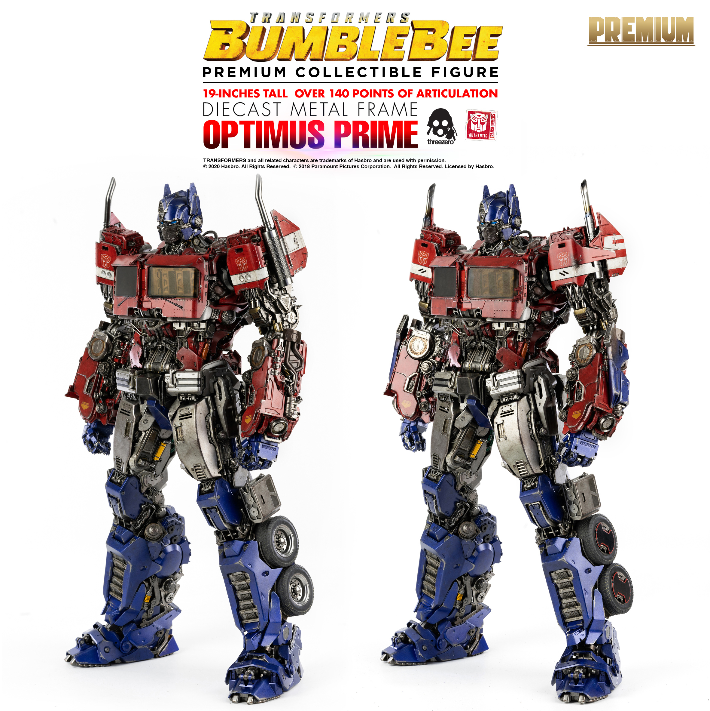 APR208231 TRANSFORMERS BUMBLEBEE OPTIMUS PRIME PREMIUM SCALE FIG