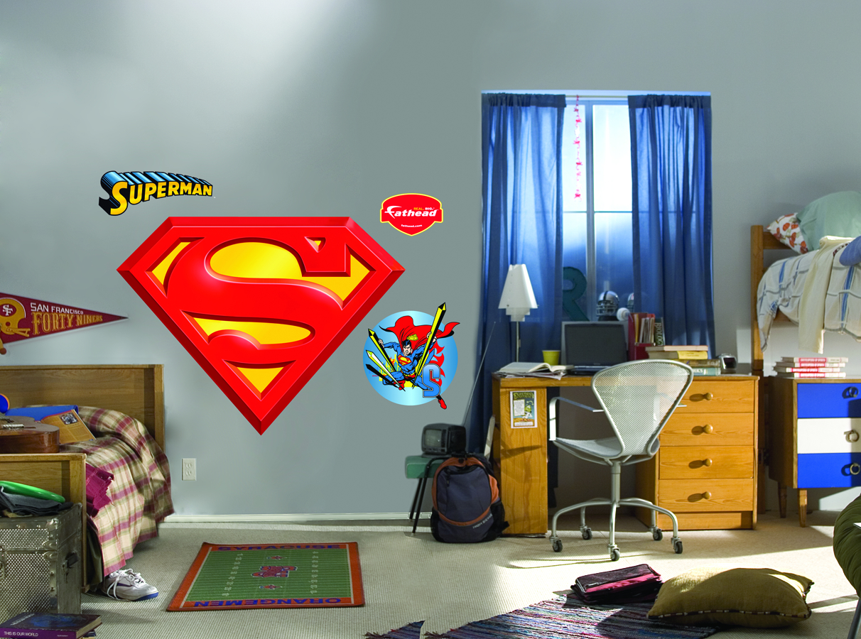 FEB084736 SUPERMAN LOGO FATHEAD WALL GRAPHIC Previews World