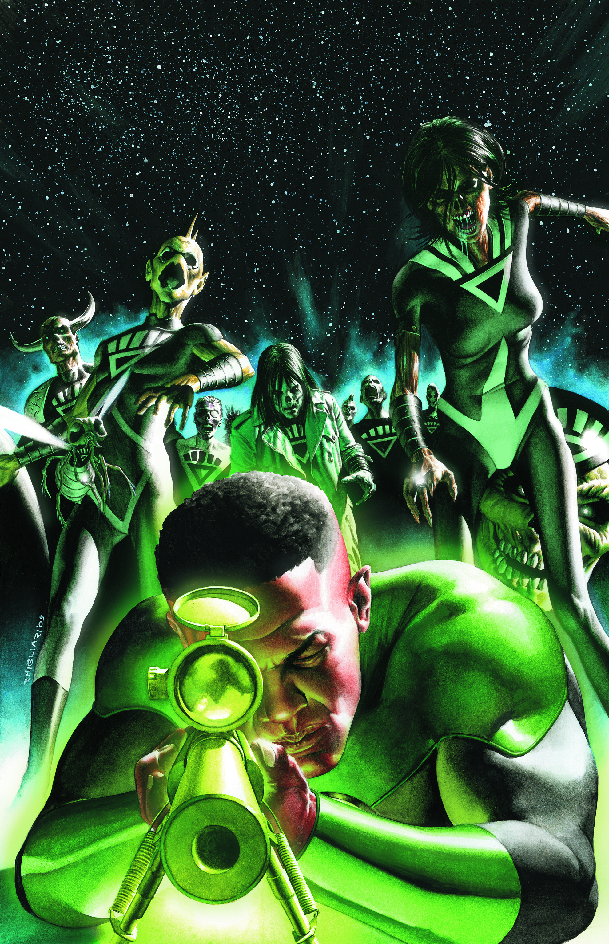 OCT090179 GREEN LANTERN 49 (BLACKEST NIGHT) Previews World