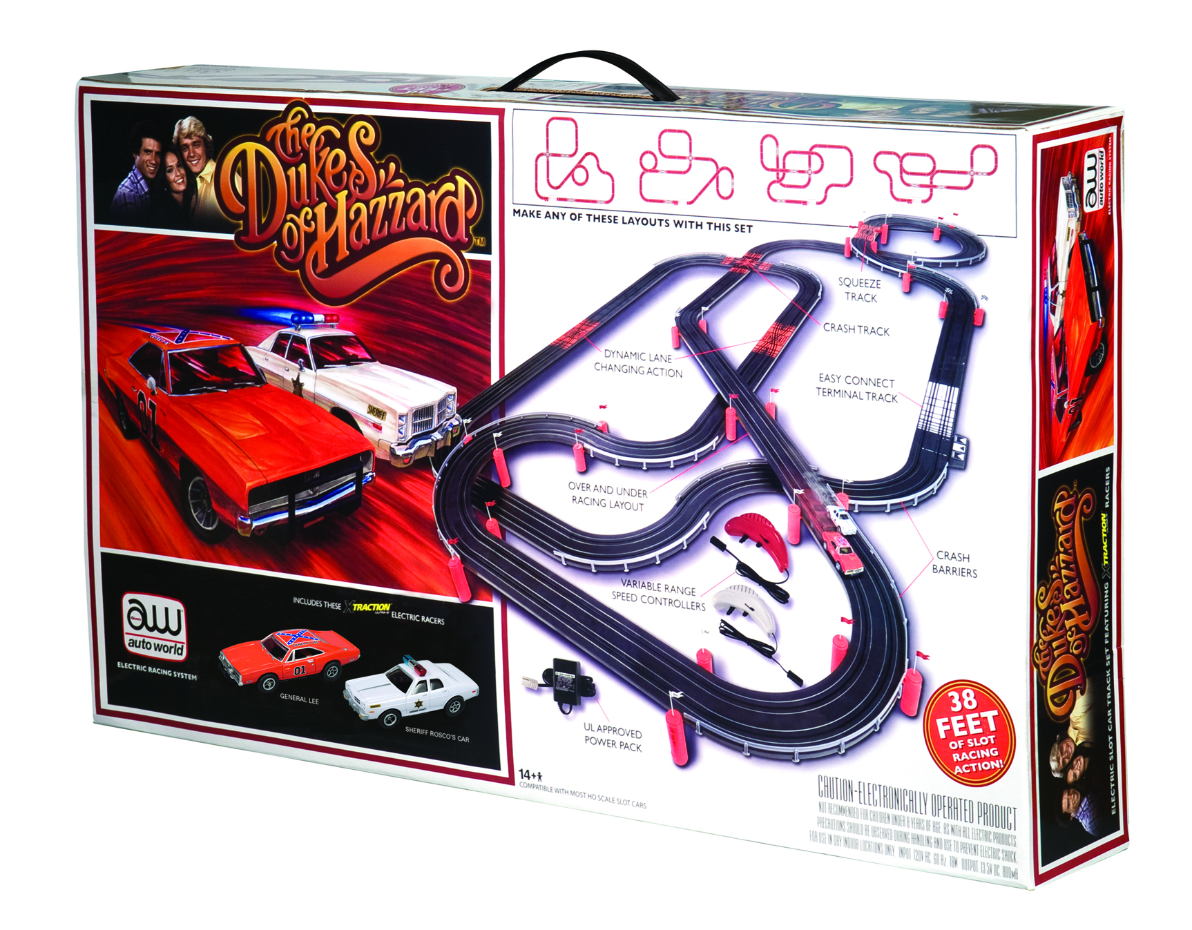 Auto World Country Charger Chace Slot Car Track Set lagoagrio.gob.ec