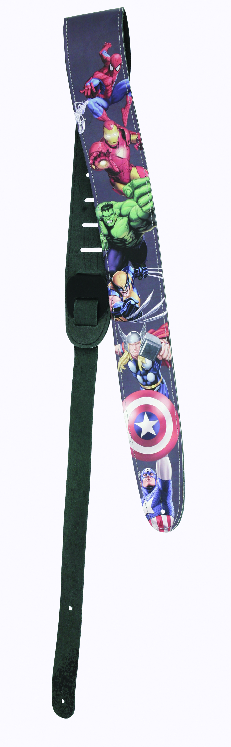 AUG112006 MARVEL SIX LEATHER GUITAR STRAP Previews World