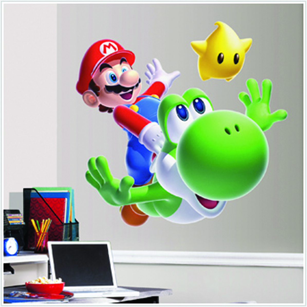 NOV111814 SUPER MARIO BROS. MARIO YOSHI GIANT WALL DECAL Previews World