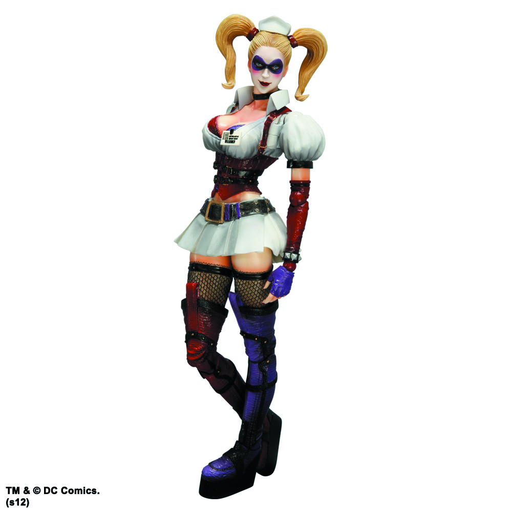 JAN128132 BATMAN ARKHAM ASYLUM PLAY ARTS KAI HARLEY QUINN AF