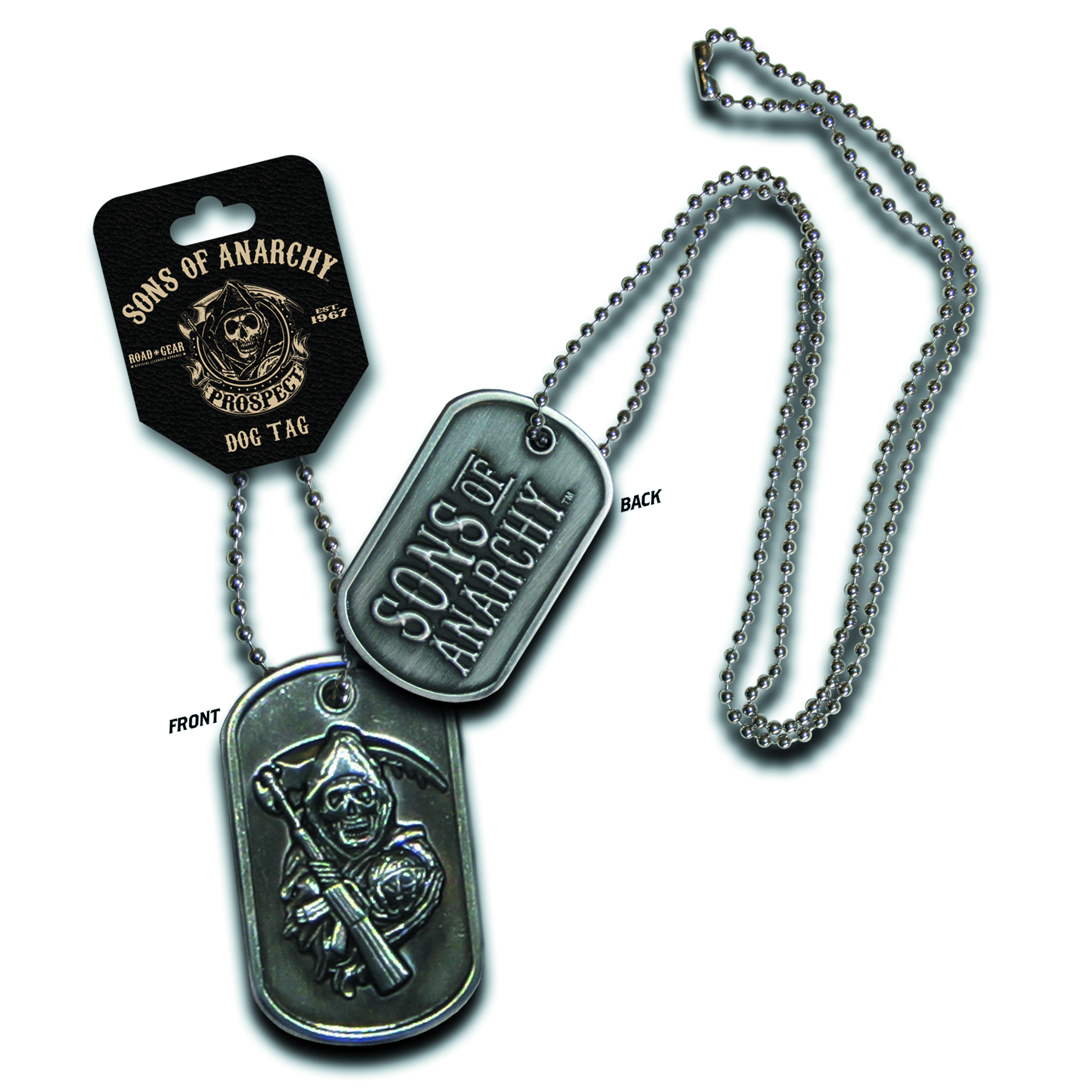 MAY122107 SONS OF ANARCHY REAPER DOG TAG NECKLACE Previews World