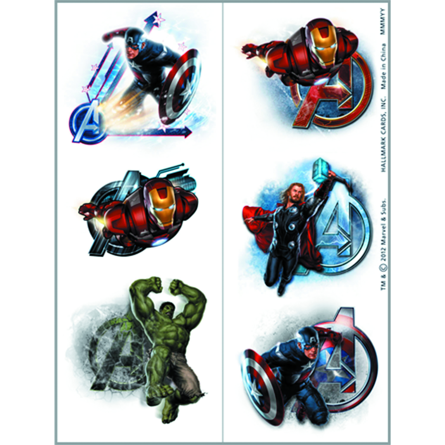 JUN128277 AVENGERS TEMPORARY TATTOO Previews World