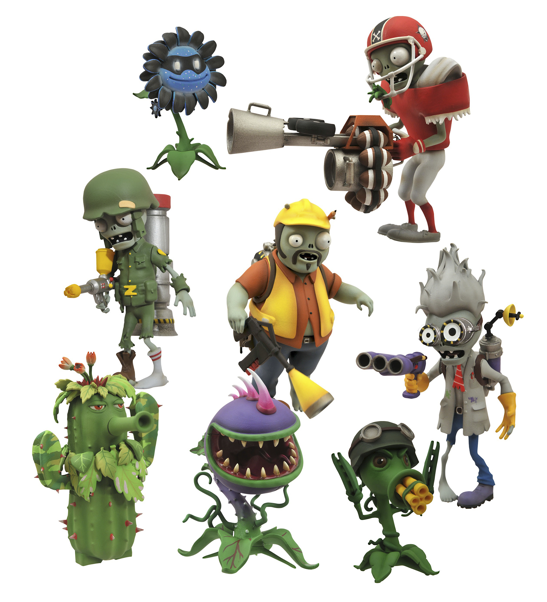 Plants Zombies Garden Warfare Engineer Zombie And Chomper Action