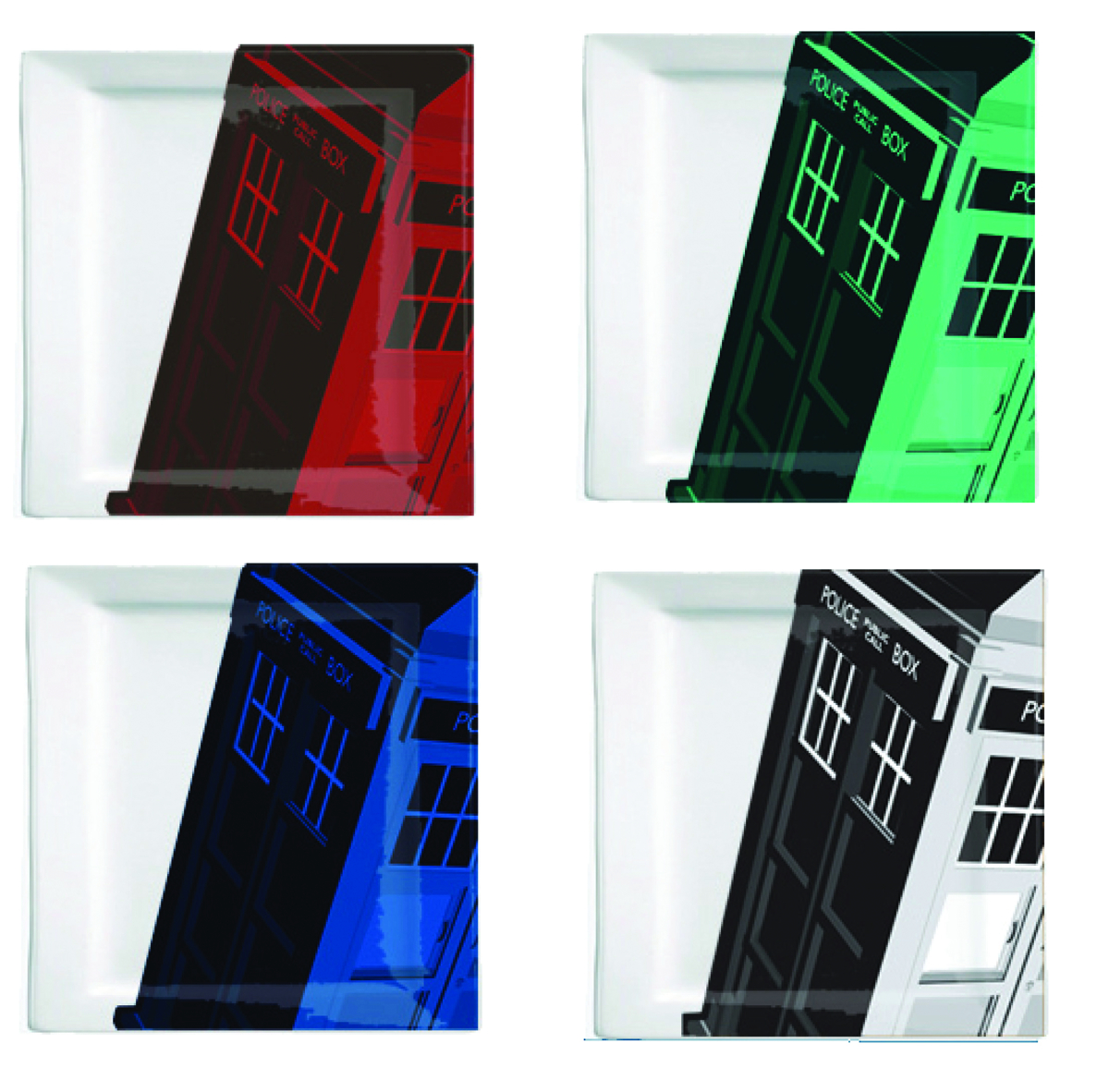 JUL142312 DOCTOR WHO TARDIS PLATE SET Previews World