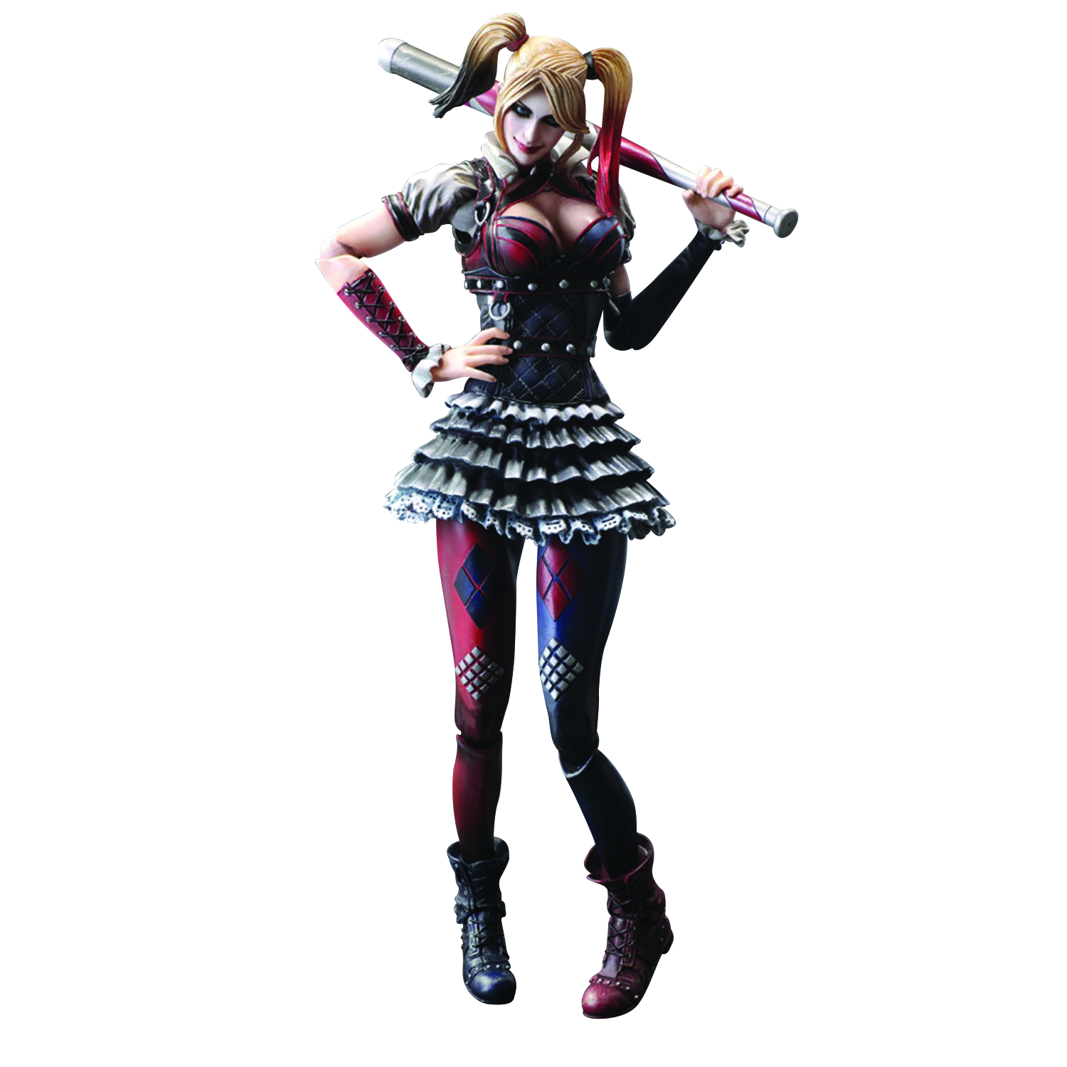 MAR158227 BATMAN ARKHAM KNIGHT PLAY ARTS KAI HARLEY QUINN Previews