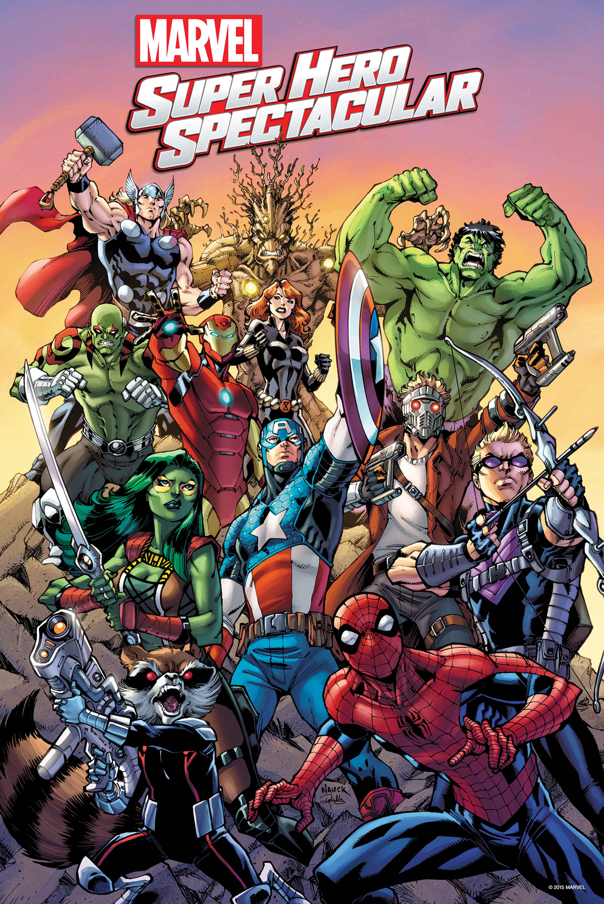 JUL150849 MARVEL SUPER HERO SPECTACULAR BY NAUCK POSTER Previews World