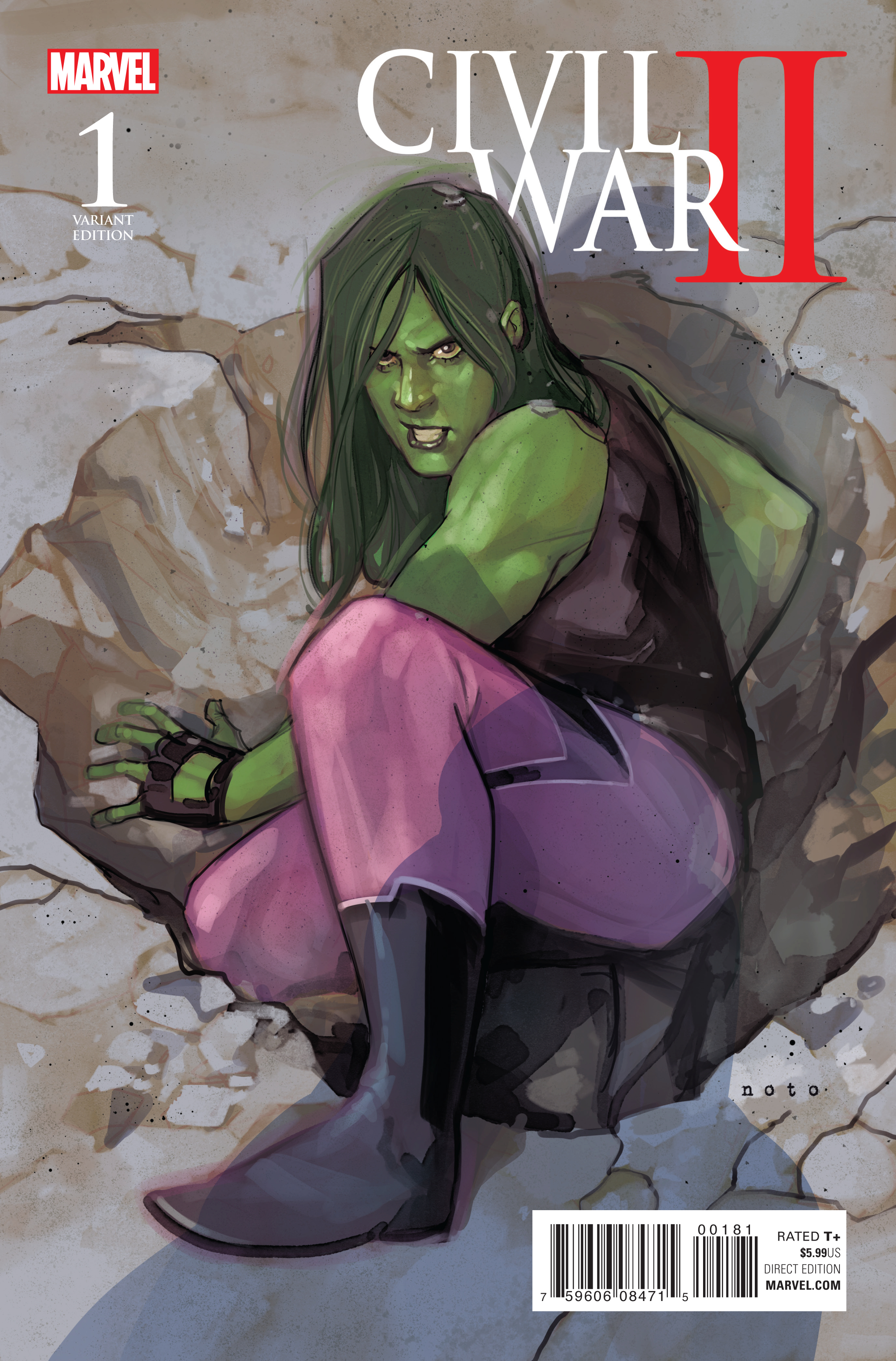 MAR160707 CIVIL WAR II 1 (OF 8) NOTO SHEHULK VAR Previews World