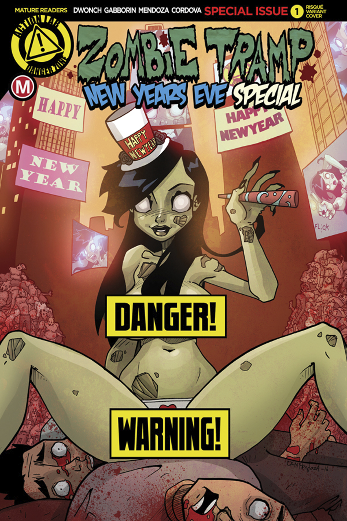 OCT161088 ZOMBIE TRAMP NEW YEARS EVE 2016 CVR B MENDOZA RISQUE (MR