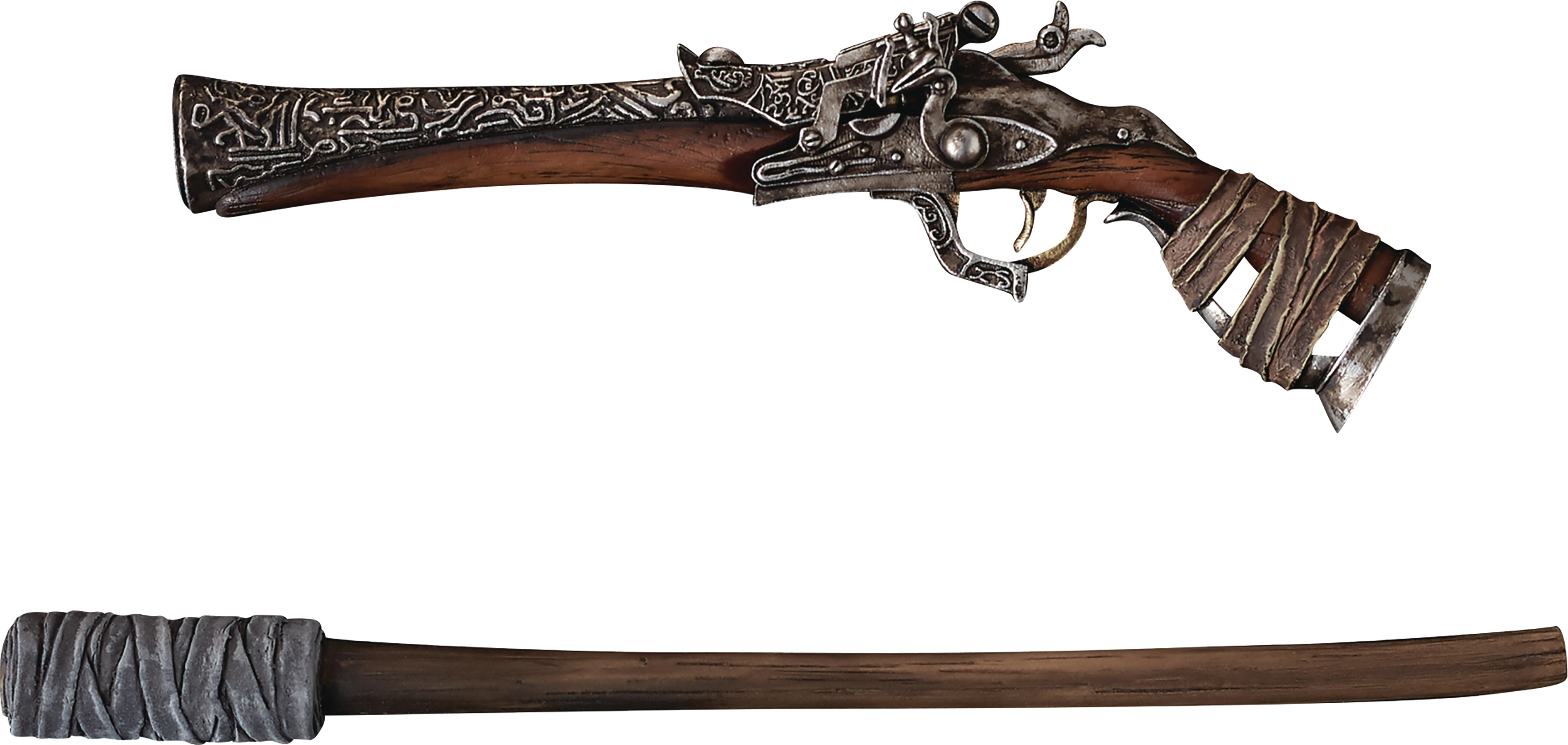 SEP168456 BLOODBORNE HUNTERS ARSENAL PISTOL & TORCH 1/6 SCALE WEAPON ( Previews World