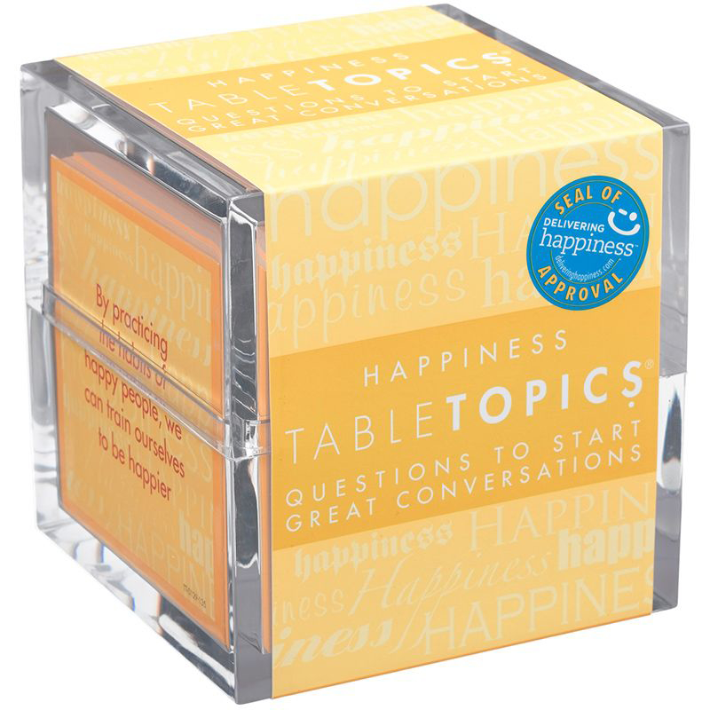 FEB179052 TABLE TOPICS HAPPINESS ED Previews World