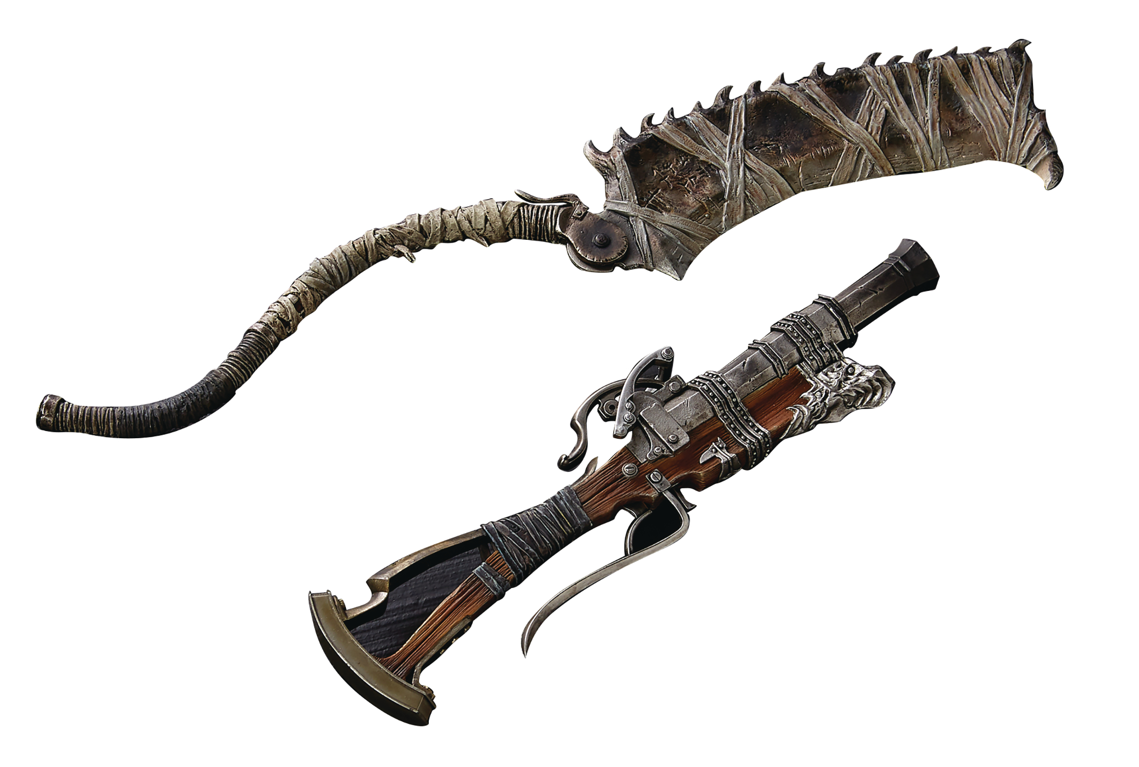 DEC178174 BLOODBORNE SAW CLEAVER & HUNTER BLUNDERBUSS 1/6 WEAPON
