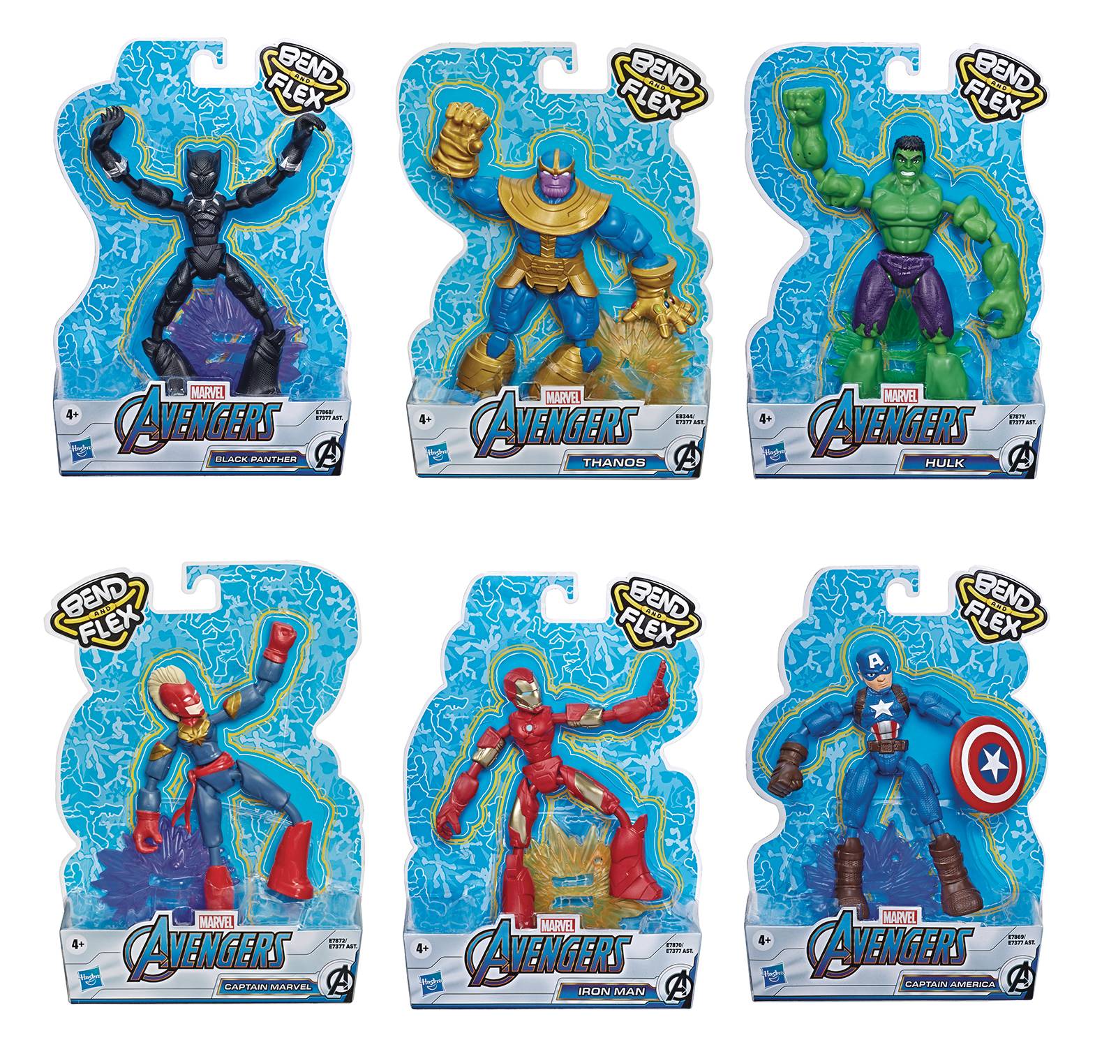 FEB208114 MARVEL AVENGERS BEND & FLEX AF ASST 202001 Previews World