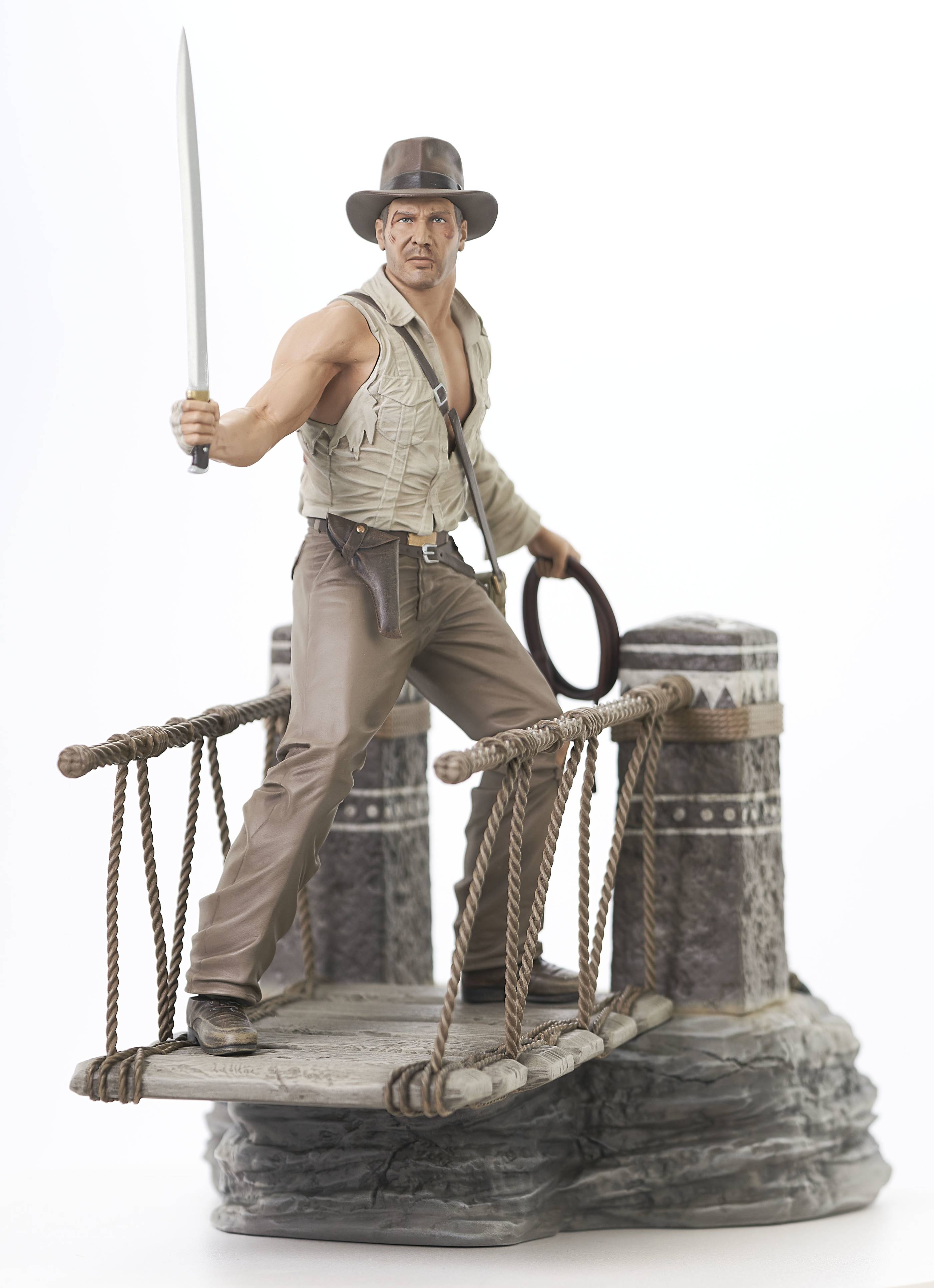 FEB239322 INDIANA JONES GALLERY TEMPLE ROPE BRIDGE DLX PVC STATUE