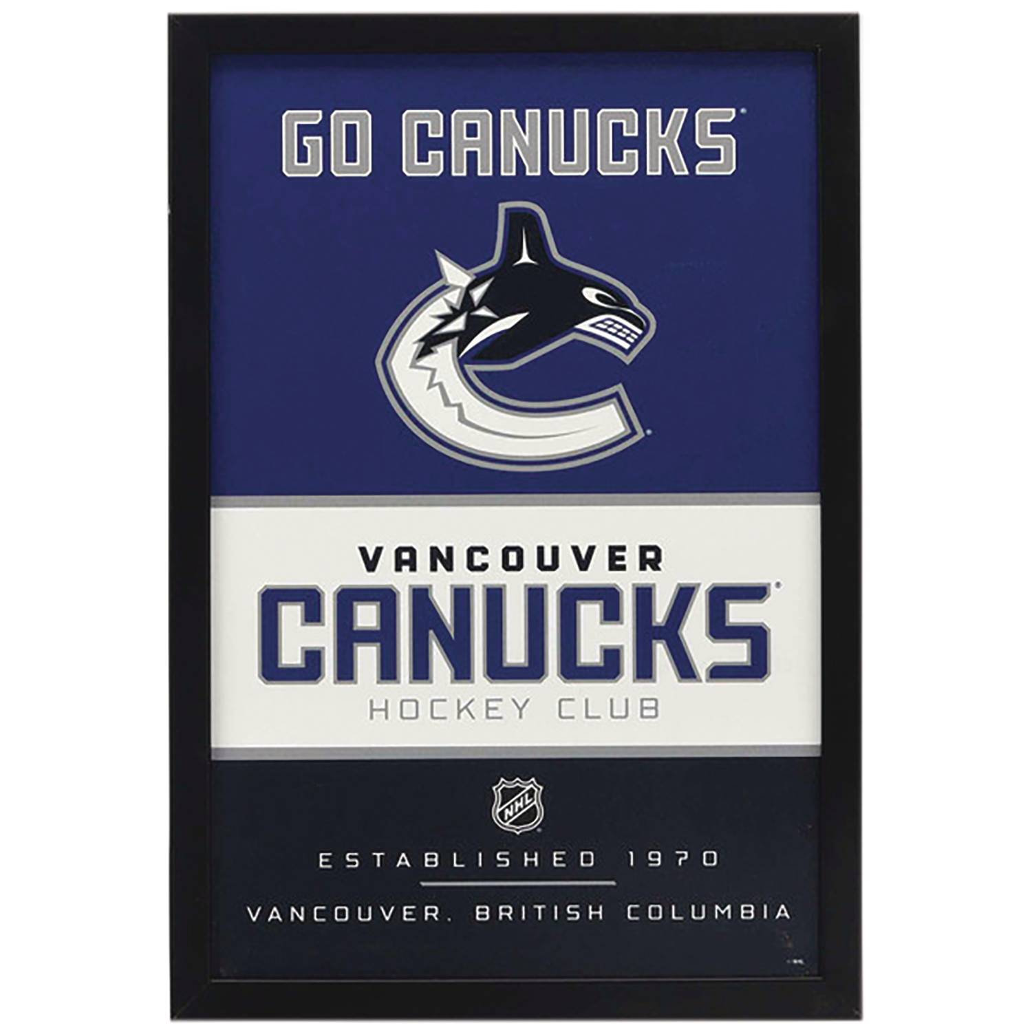 APR238555 VANCOUVER CANUCKS FRAMED WOOD WALL DECOR Previews World