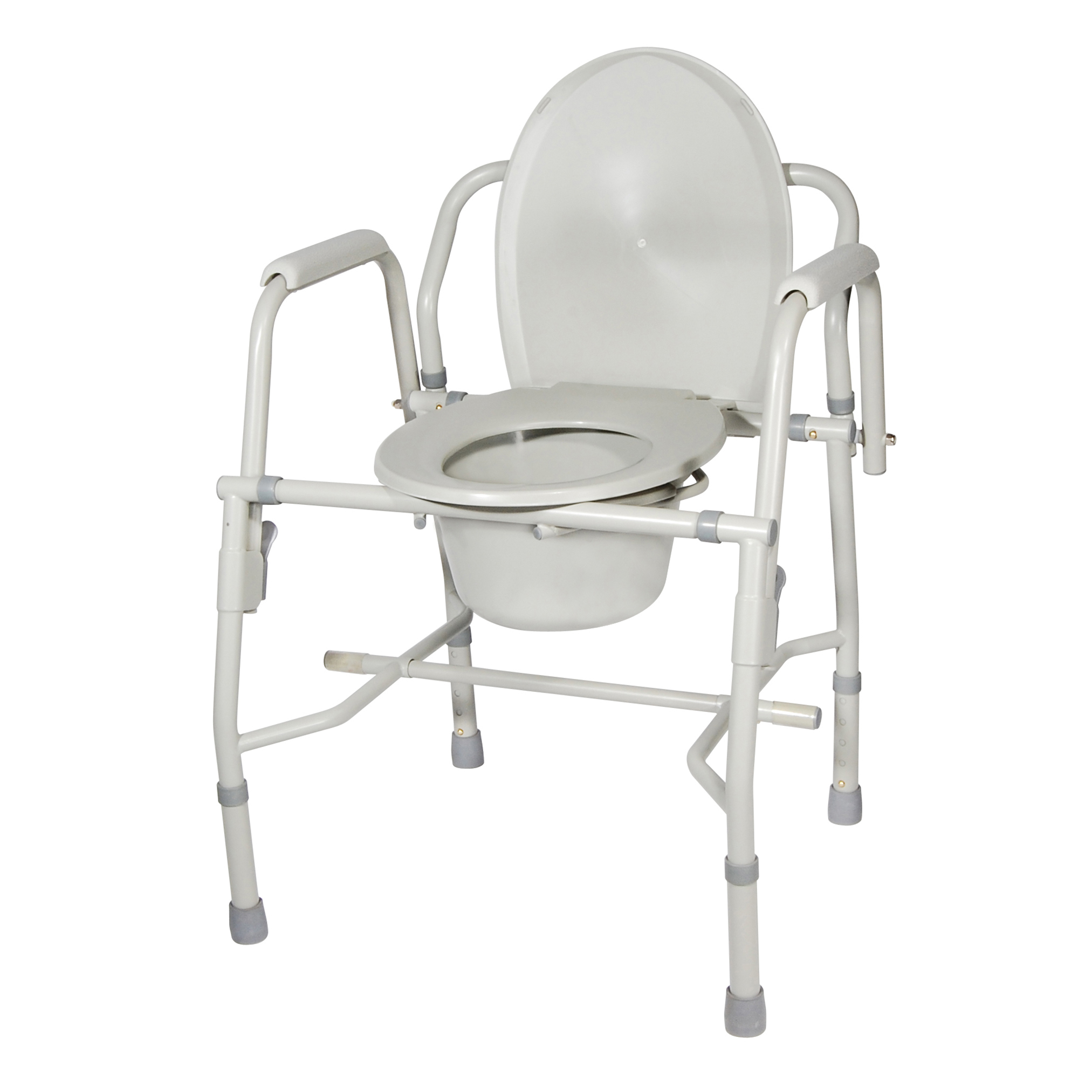 Fauteuil d'aisance en acier de luxe K.D. avec accoudoirs rabattables