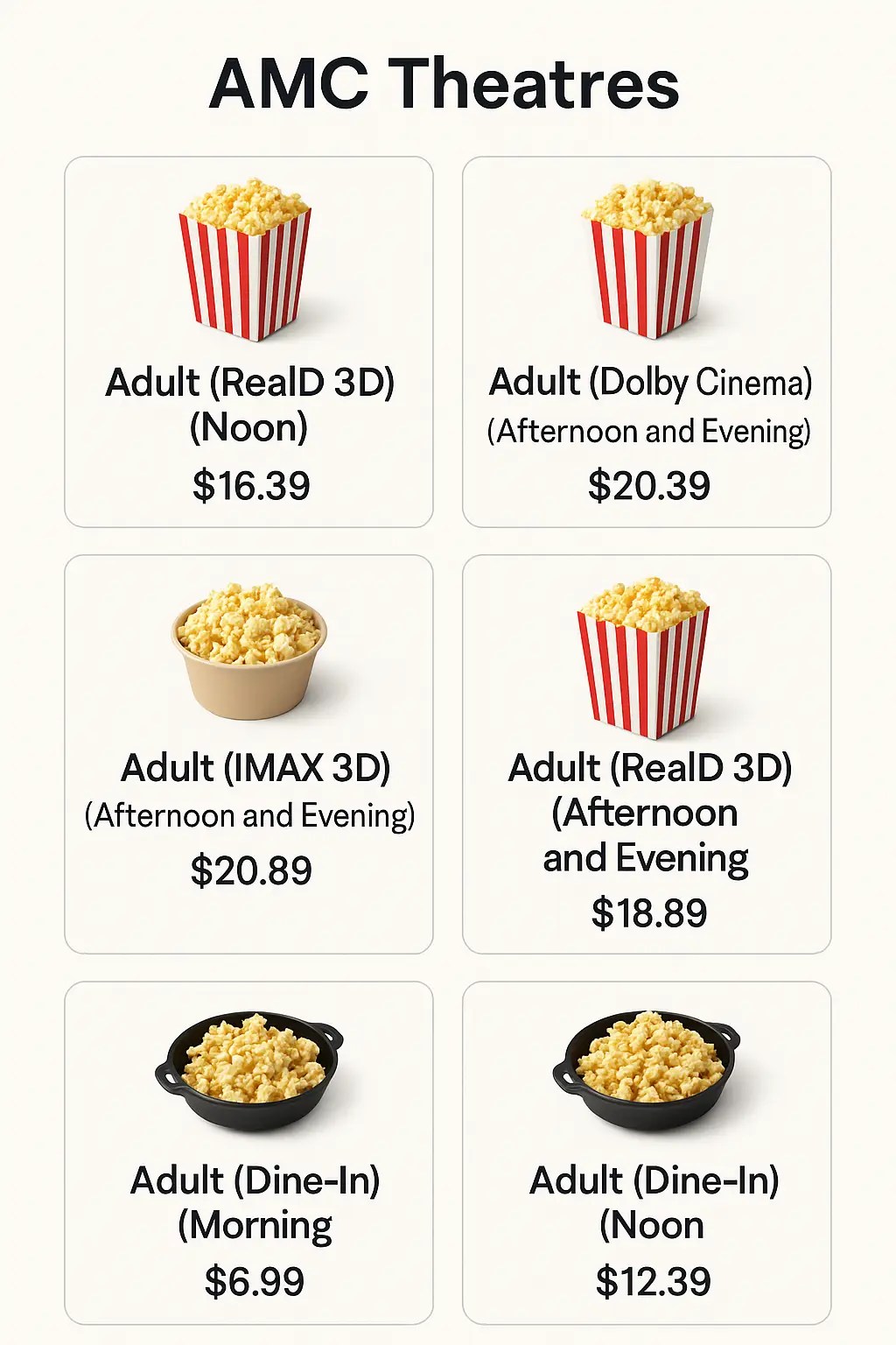 AMC Theatres Ticket Prices PriceListo