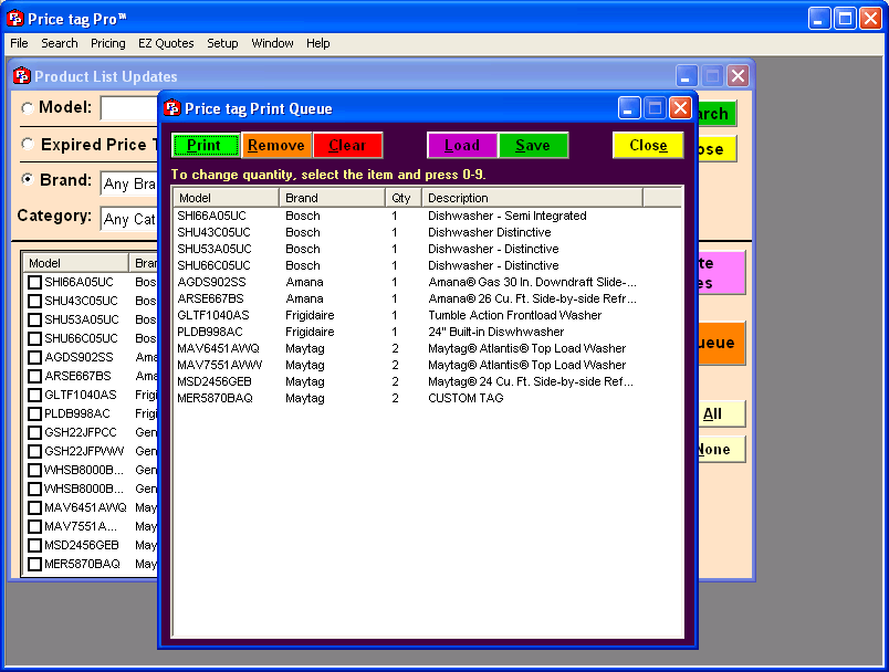 Price Tag Pro Screenshots and Examples Retail Manager for