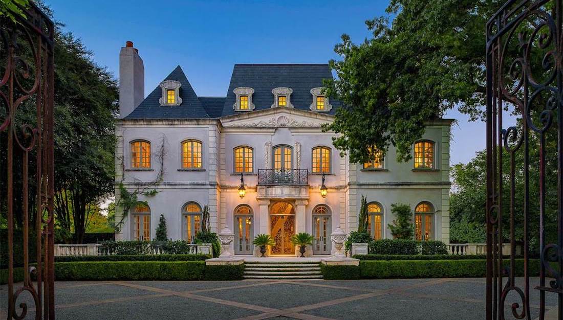 Quintessential 8,100 Sq. Ft. French Manor Lists in Preston Hollow, TX