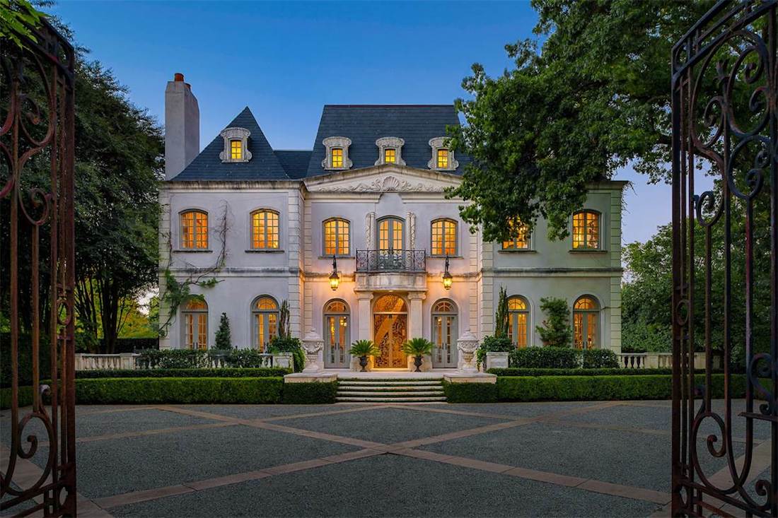 Quintessential 8,100 Sq. Ft. French Manor Lists in Preston Hollow, TX