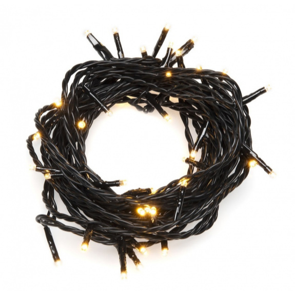 Lichtsnoer led buiten 7,9 meter zwart 80 lampjes Prijsconcurrent.nl