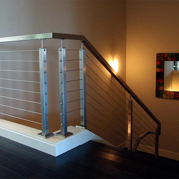 Residential stainless steel cable railing systems for balcony