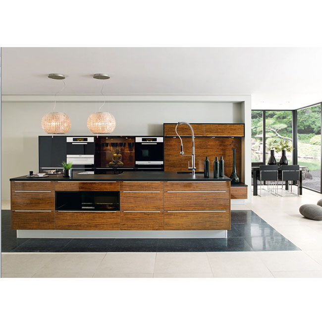 commercial high quality timber veneer finish kitchen