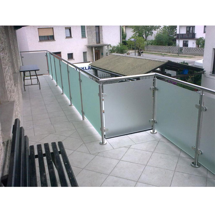 New design balcony stainless steel post glass railing