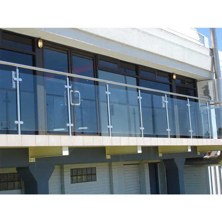 New design balcony stainless steel post glass railing
