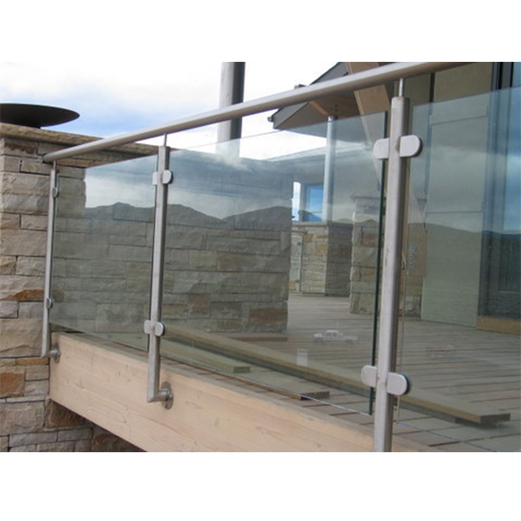Heavy Duty Stainless Steel Glass Balcony Railing with Stainless Steel
