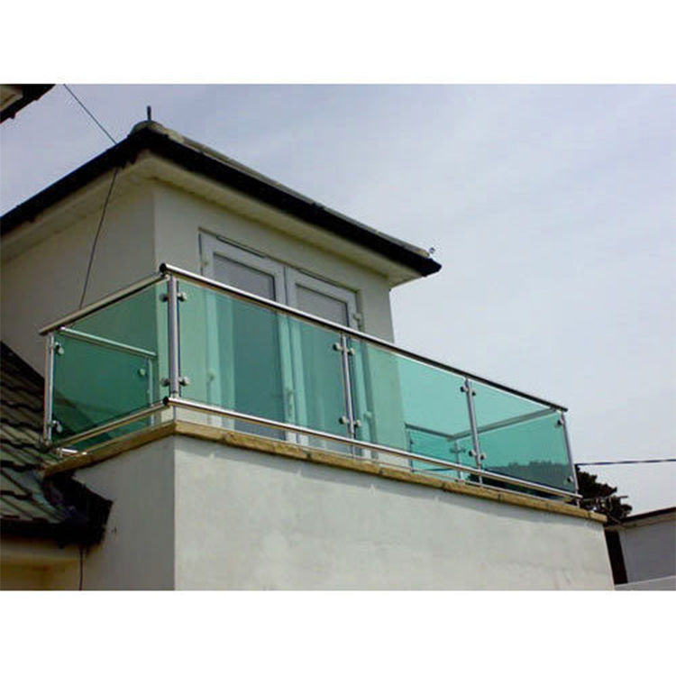 Fnished Stainless Steel Post Glass Railing