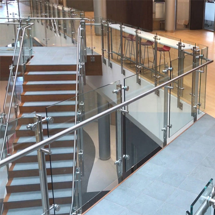 Popular Laminated Tempered Glass Railing with Stainless Steel Post for