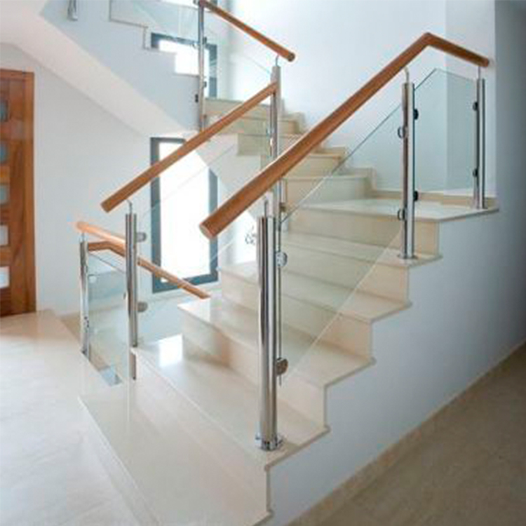 Top Decking Stainless Steel 316 Plate Post Glass Railing Design