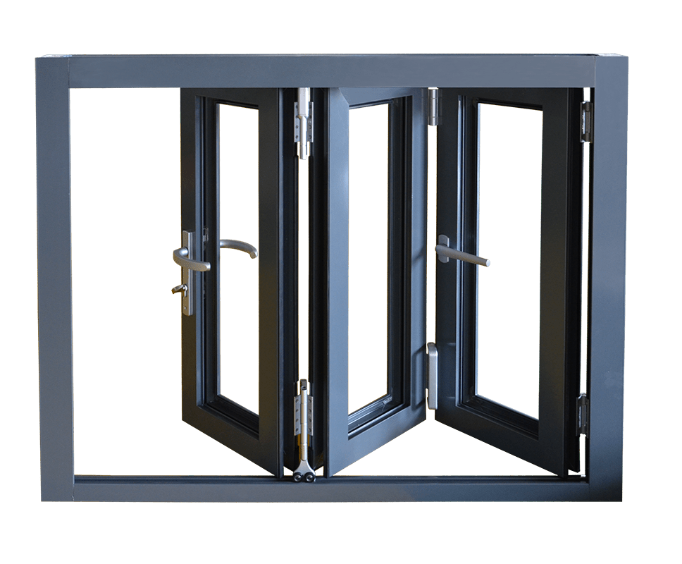 High quality factory price customized aluminum folding bathroom window