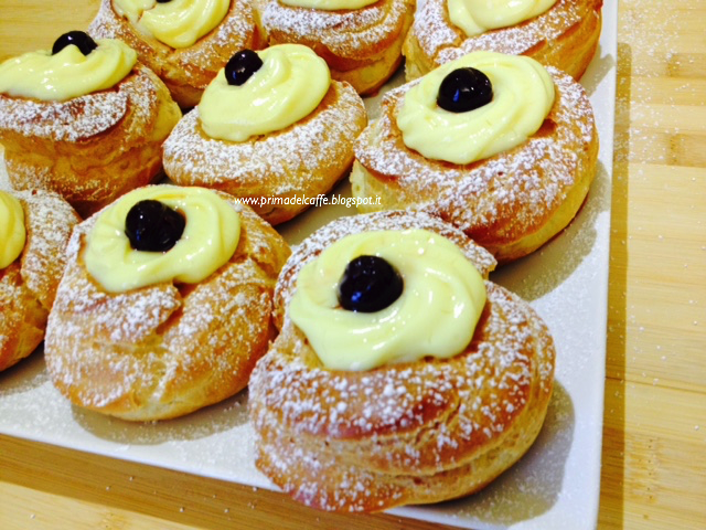 ZEPPOLE AL CACAO zeppole di san giuseppe al forno Prima del Caffè