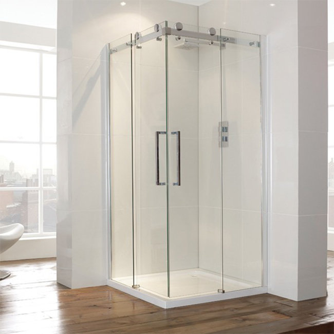 Cheap Sliding Glass Shower Doors 6/8mm Pivot Hinge With Frame Glass Shower Door