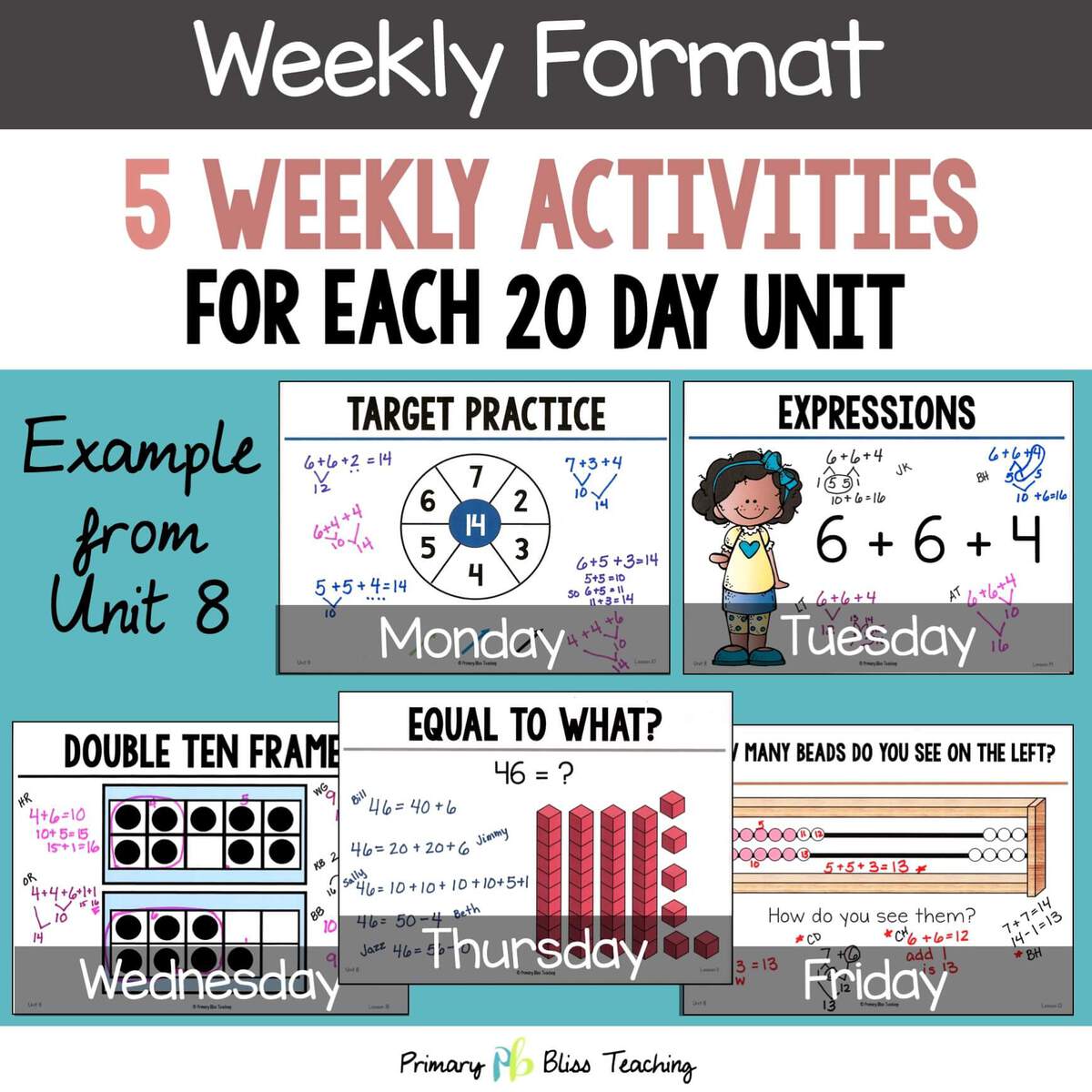 Kindergarten Number Talks both Digital and Printable