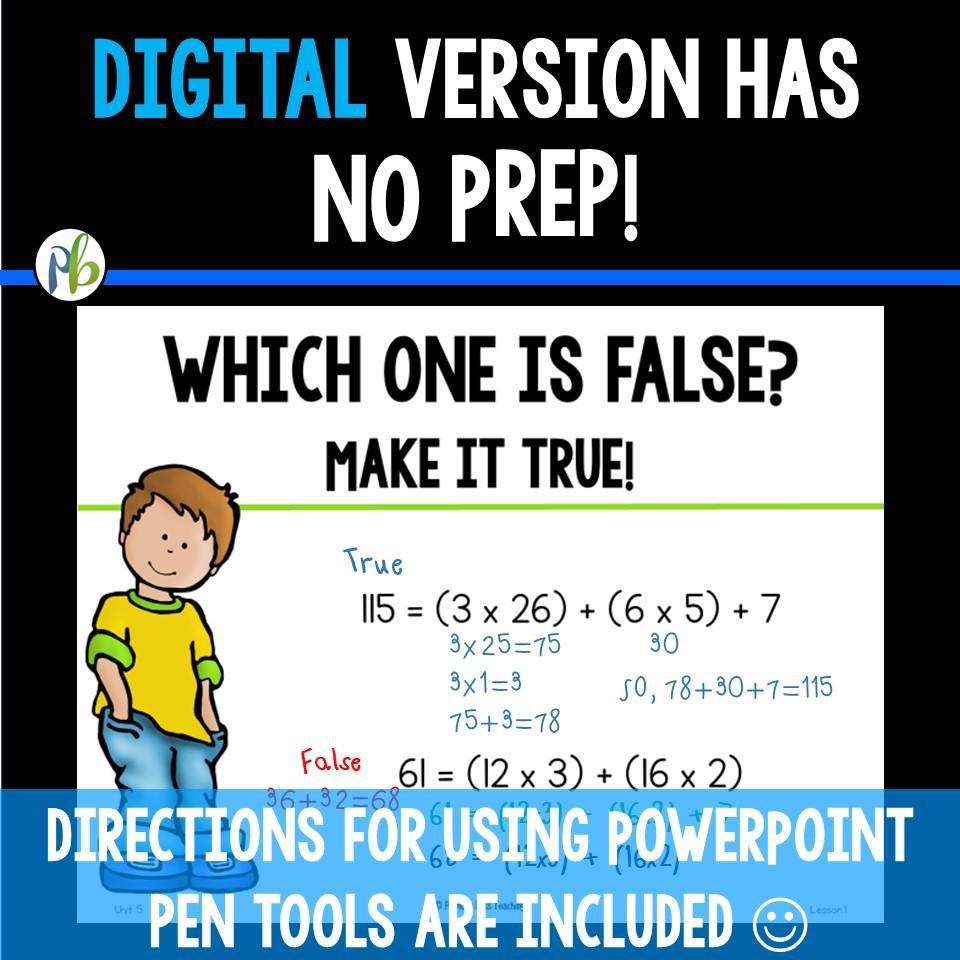 Fifth Grade Number Talks (Digital and Printable) Yearlong Program