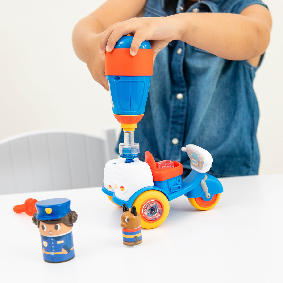 Design & Drill Bolt Buddies Police Motorcycle by Educational Insights