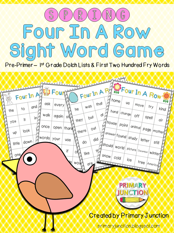 First Grade Spring-Themed Sight Word Game | Primary Junction
