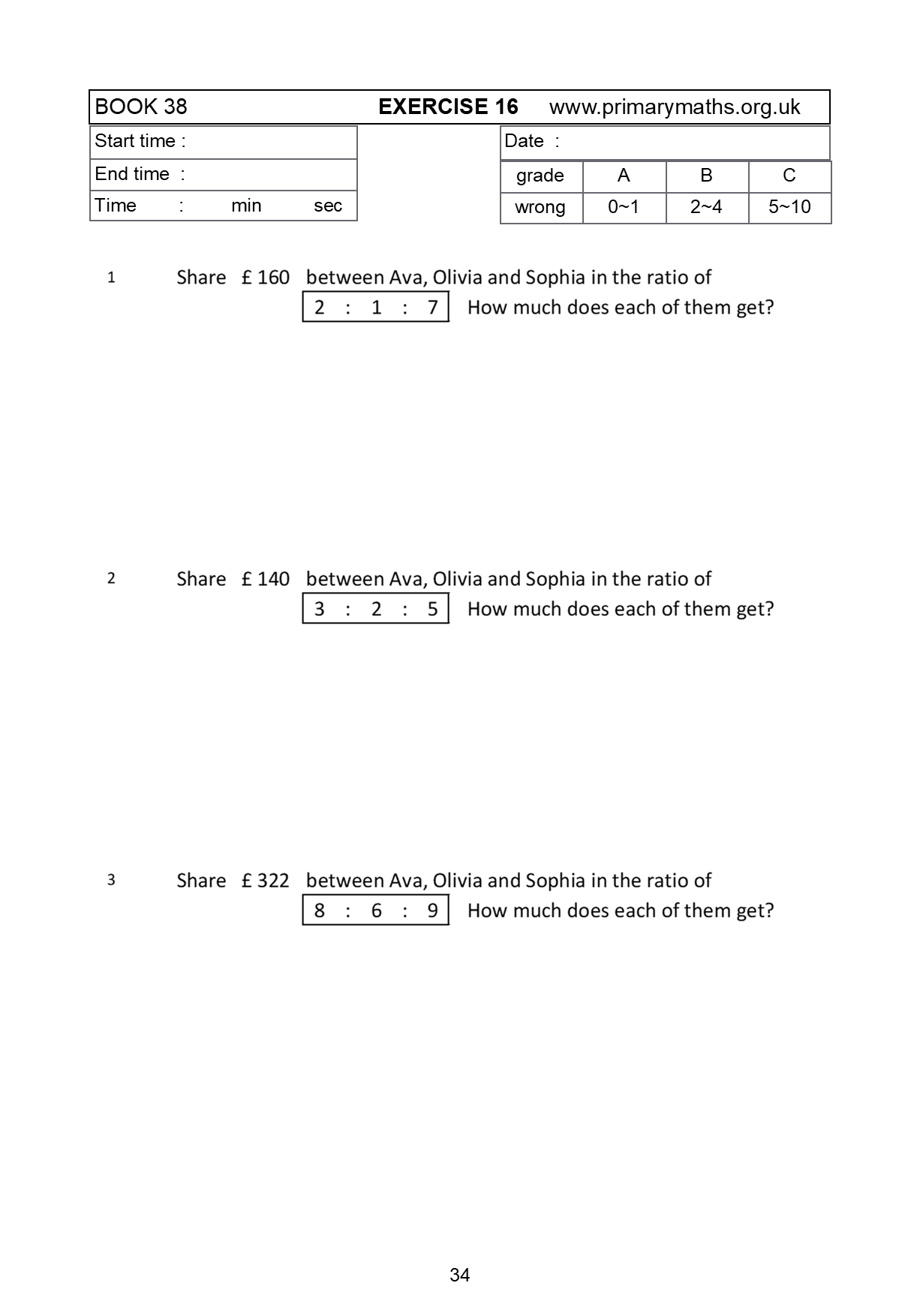 Fractions and Ratios Primary Maths Resources LTD